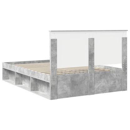 Struttura del letto Calcestruzzo 160 x 200 cm Pino massello | homemem39