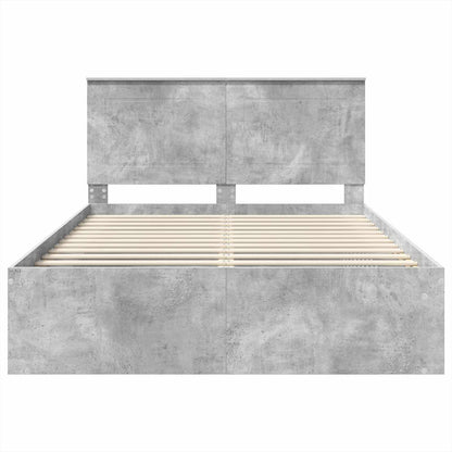 Struttura del letto Calcestruzzo 160 x 200 cm Pino massello | homemem39