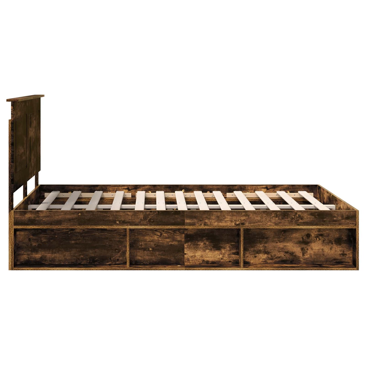Struttura del letto Rovere fumé 160 x 200 cm Pino massello | homemem39