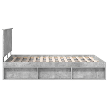 Struttura del letto Grigio Concretè 150 x 200 cm Pino massello