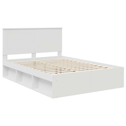 Struttura del letto Bianco 140 x 190 cm Pino massello | homemem39