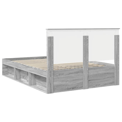 Struttura del letto Grigio Sonoma 140 x 190 cm Pino massello | homemem39