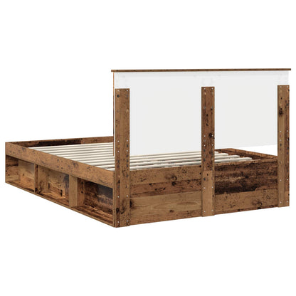 Struttura del letto Legno vecchio 140 x 190 cm Pino massello | homemem39