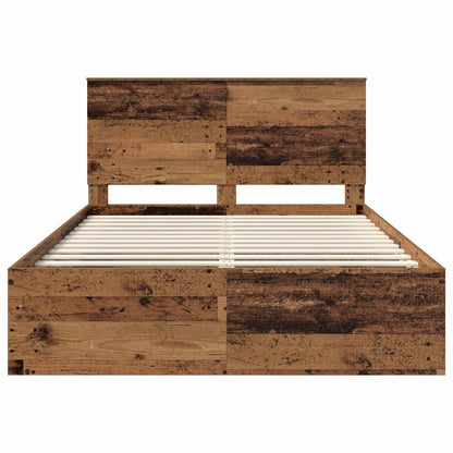 Struttura del letto Legno vecchio 140 x 190 cm Pino massello | homemem39