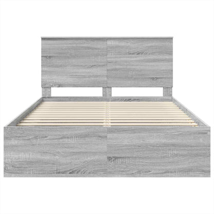 Struttura del letto Grigio Sonoma 140 x 200 cm Pino massello | homemem39