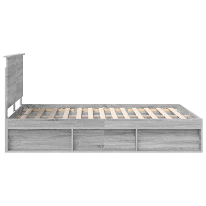 Struttura del letto Grigio Sonoma 140 x 200 cm Pino massello | homemem39