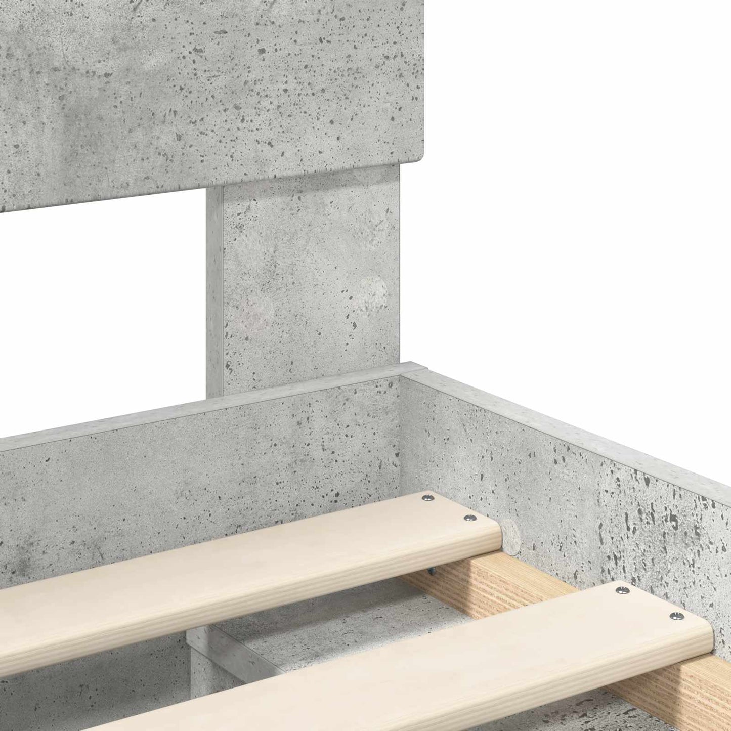 Struttura del letto Grigio Concretè 135 x 190 cm Pino massello | homemem39