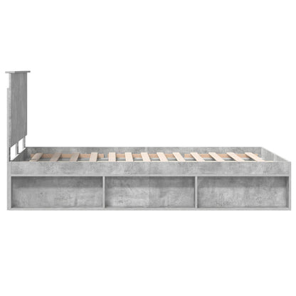 Struttura del letto Grigio Concretè 135 x 190 cm Pino massello | homemem39