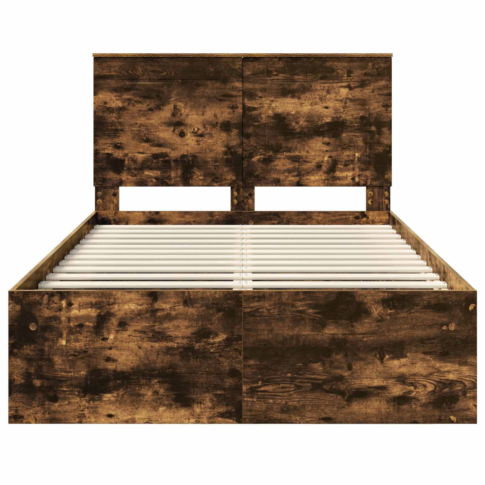 Struttura del letto Rovere fumé 135 x 190 cm Pino massello | homemem39