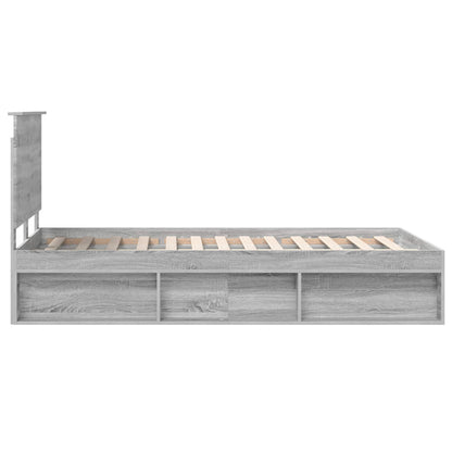 Struttura del letto Grigio Sonoma 135 x 190 cm Pino massello | homemem39