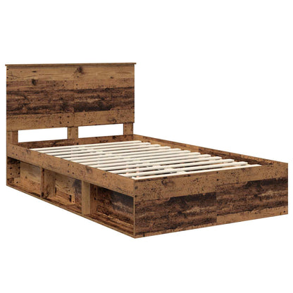 Struttura del letto Legno vecchio 135 x 190 cm Pino massello | homemem39