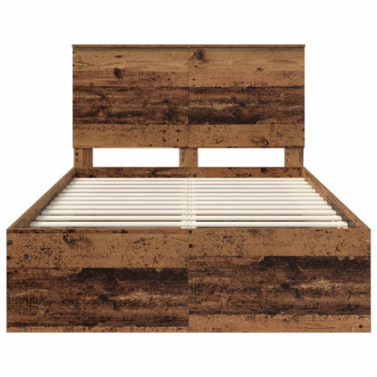 Struttura del letto Legno vecchio 135 x 190 cm Pino massello | homemem39