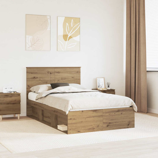 Struttura del letto Rovere Artigianale 135 x 190 cm | homemem39