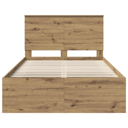 Struttura del letto Rovere Artigianale 135 x 190 cm | homemem39
