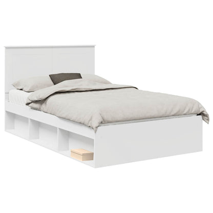 Struttura del letto Bianco 120 x 190 cm Pino massello | homemem39