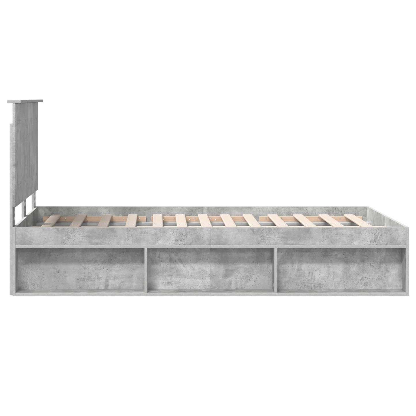 Struttura del letto Calcestruzzo 120 x 190 cm Pino massello | homemem39