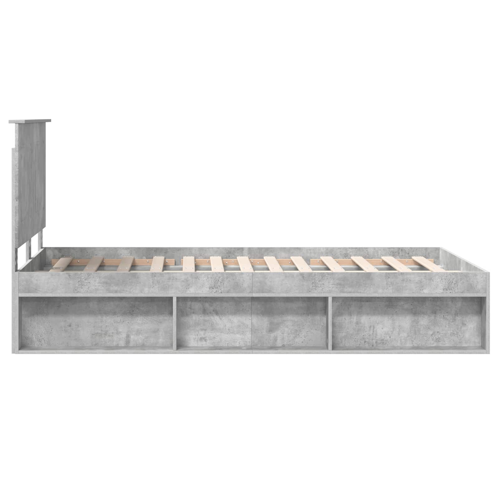 Struttura del letto Calcestruzzo 120 x 190 cm Pino massello | homemem39