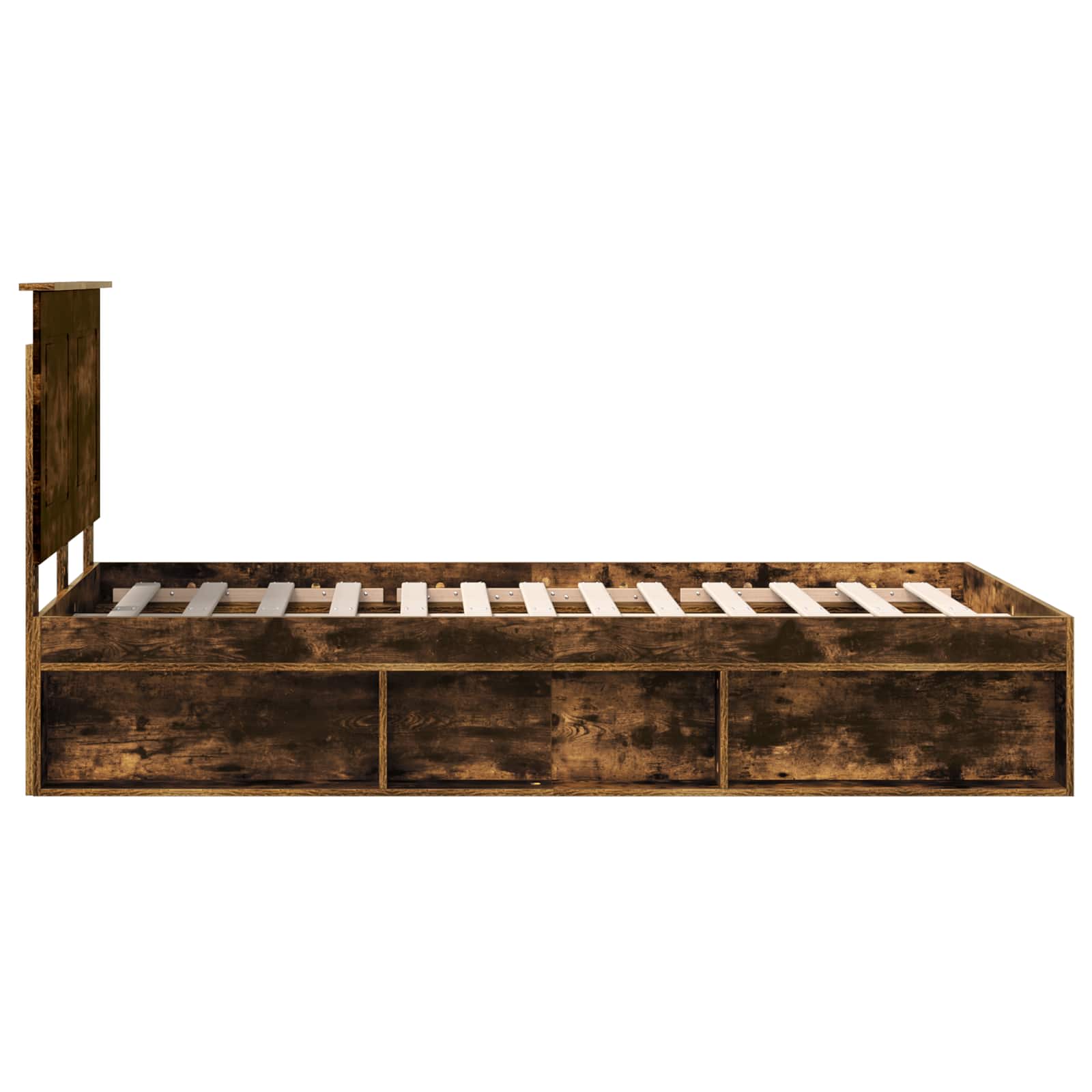 Struttura del letto Rovere fumé 120 x 190 cm Pino massello | homemem39
