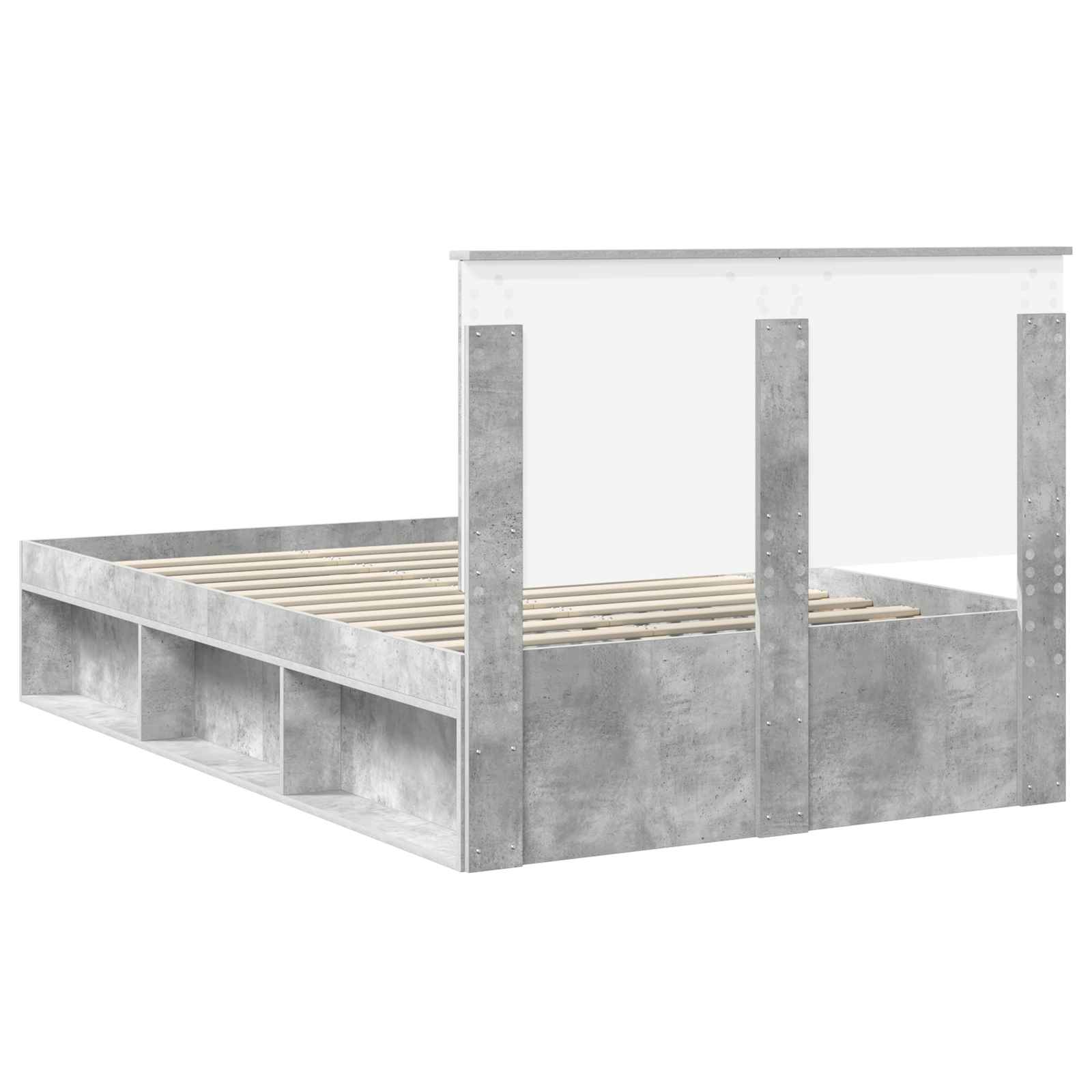 Struttura del letto Calcestruzzo 120 x 200 cm Pino massello | homemem39