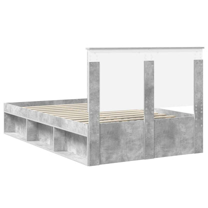 Struttura del letto Calcestruzzo 120 x 200 cm Pino massello | homemem39