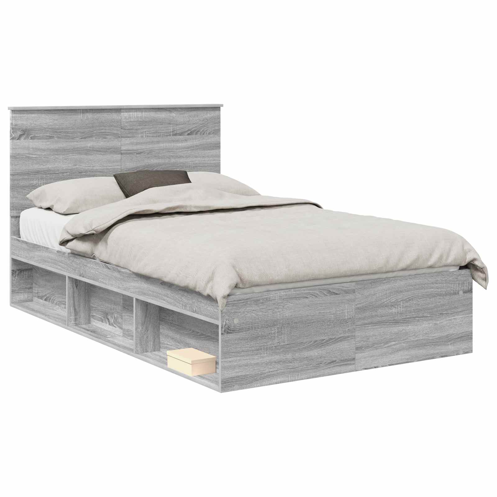 Struttura del letto Grigio Sonoma 120 x 200 cm Pino massello | homemem39