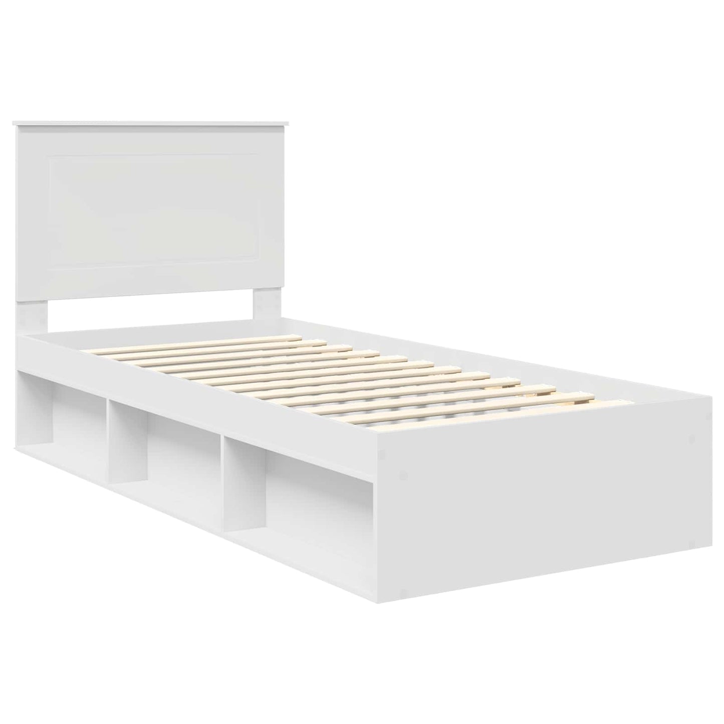 Struttura del letto Bianco 100 x 200 cm Pino massello | homemem39
