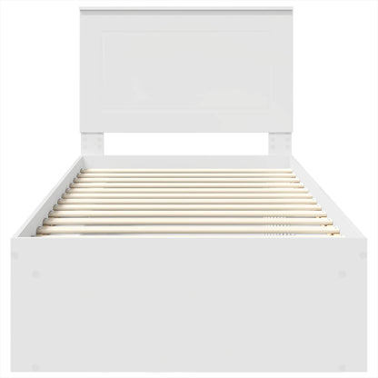 Struttura del letto Bianco 100 x 200 cm Pino massello | homemem39