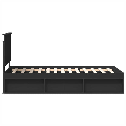 Struttura del letto Nero 100 x 200 cm Pino massello | homemem39