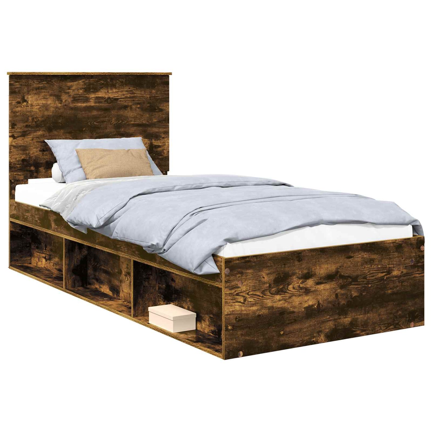 Struttura del letto Rovere fumé 100 x 200 cm Pino massello | homemem39