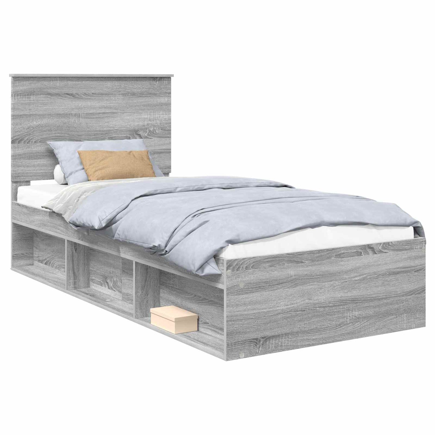 Struttura del letto Grigio Sonoma 100 x 200 cm Pino massello | homemem39