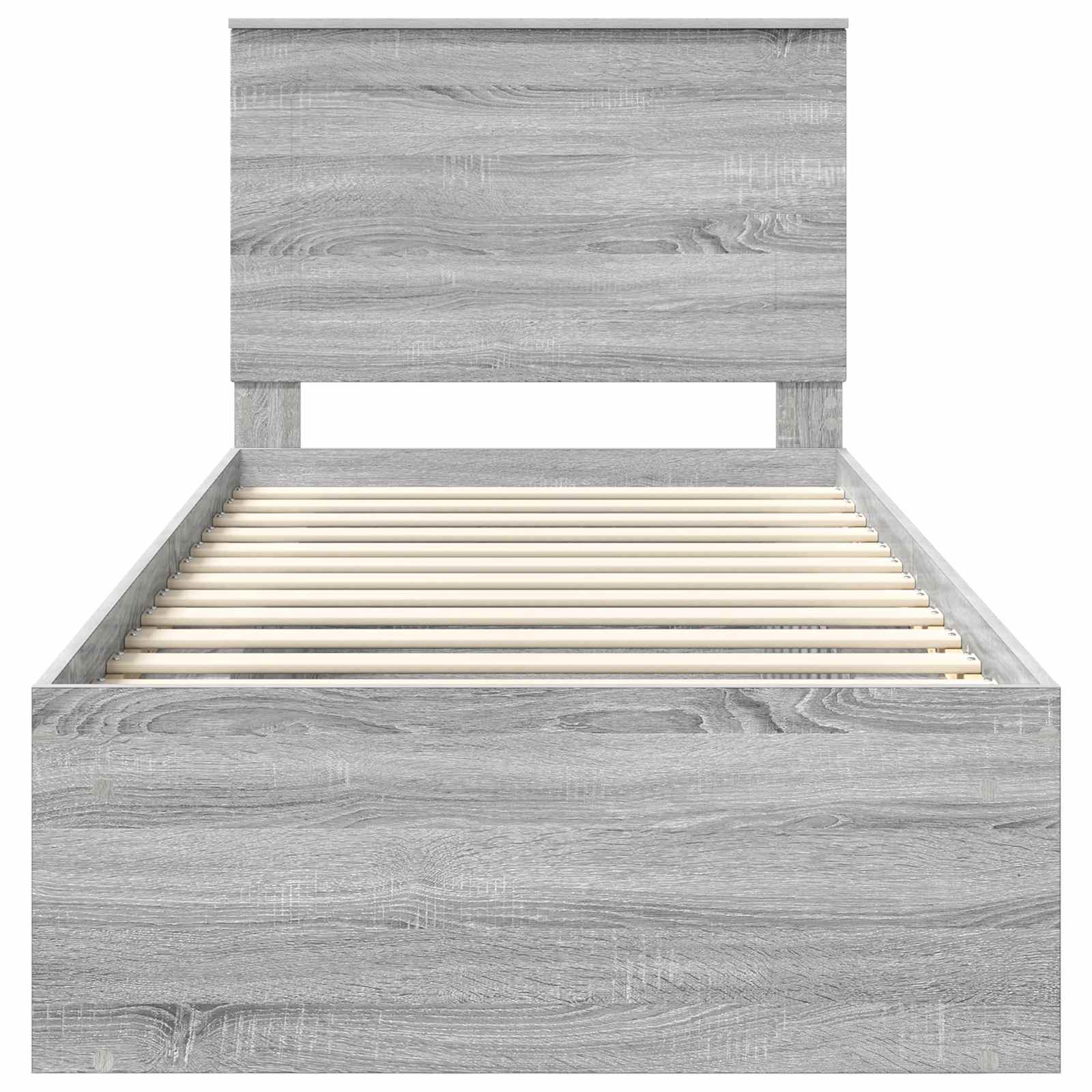Struttura del letto Grigio Sonoma 100 x 200 cm Pino massello | homemem39