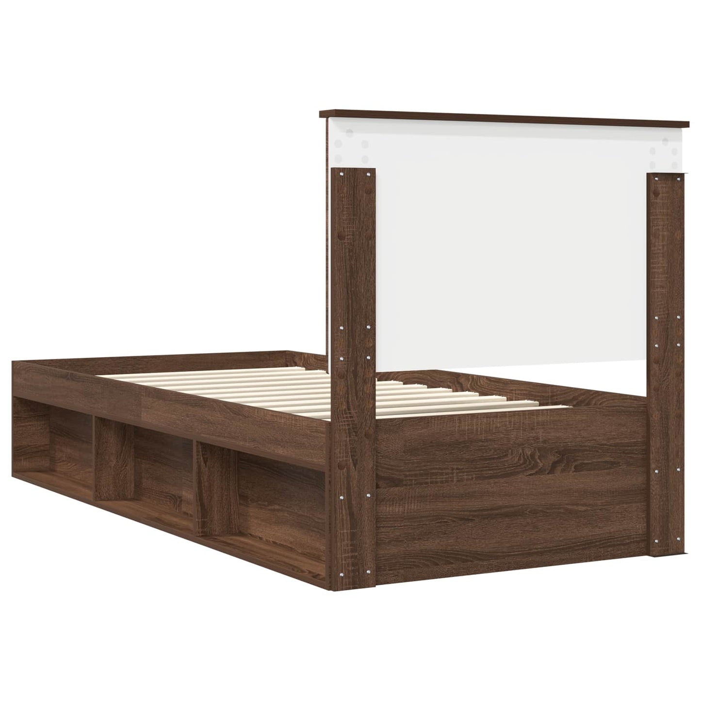 Struttura del letto Rovere Marrone 100 x 200 cm Pino massello | homemem39