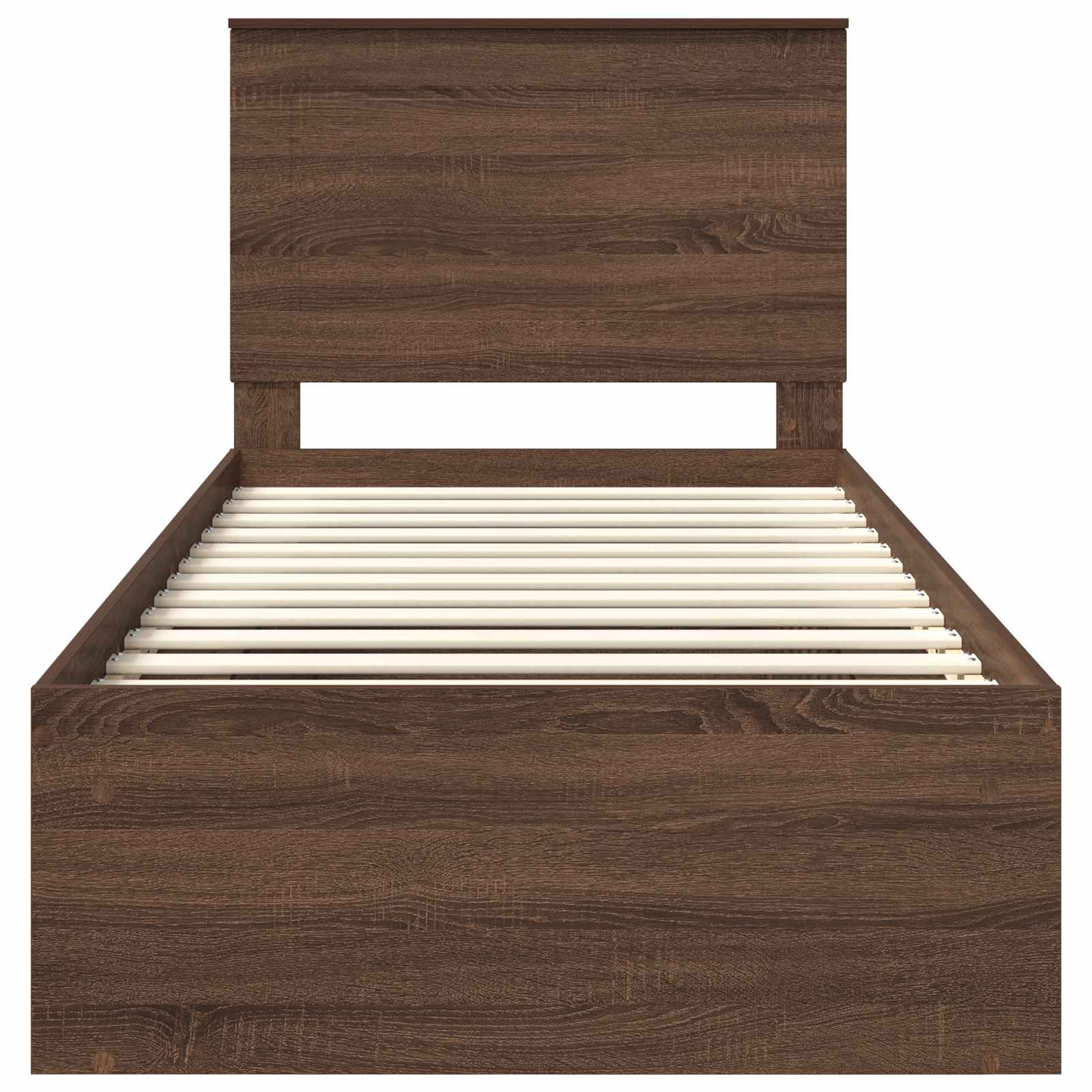 Struttura del letto Rovere Marrone 100 x 200 cm Pino massello | homemem39