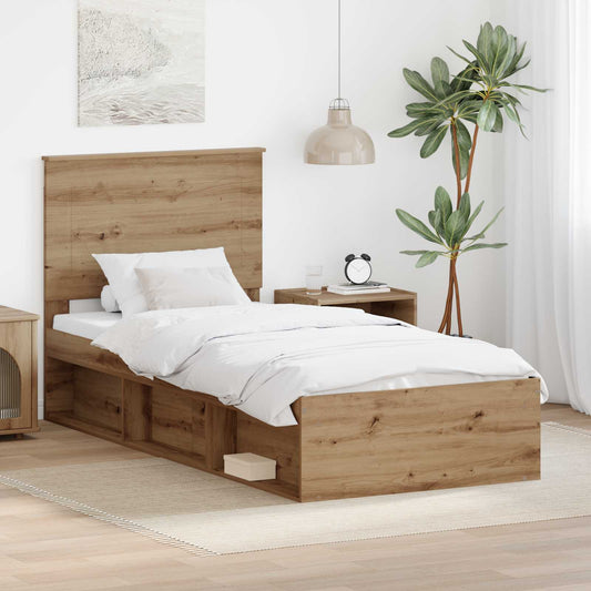 Struttura del letto Rovere Artigianale 100 x 200 cm | homemem39
