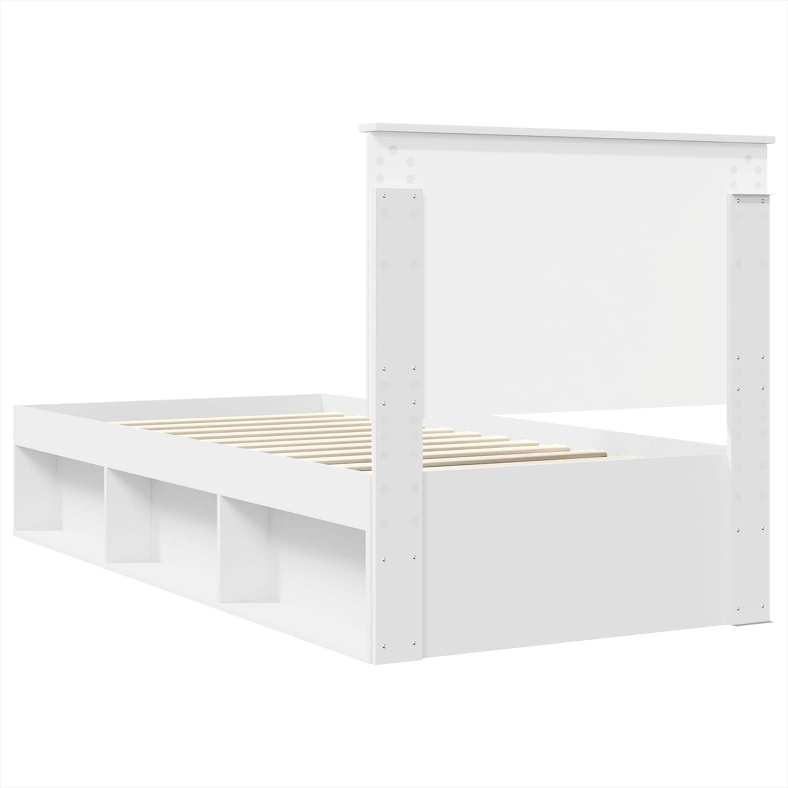 Struttura del letto Bianco 90 x 190 cm Pino massello | homemem39