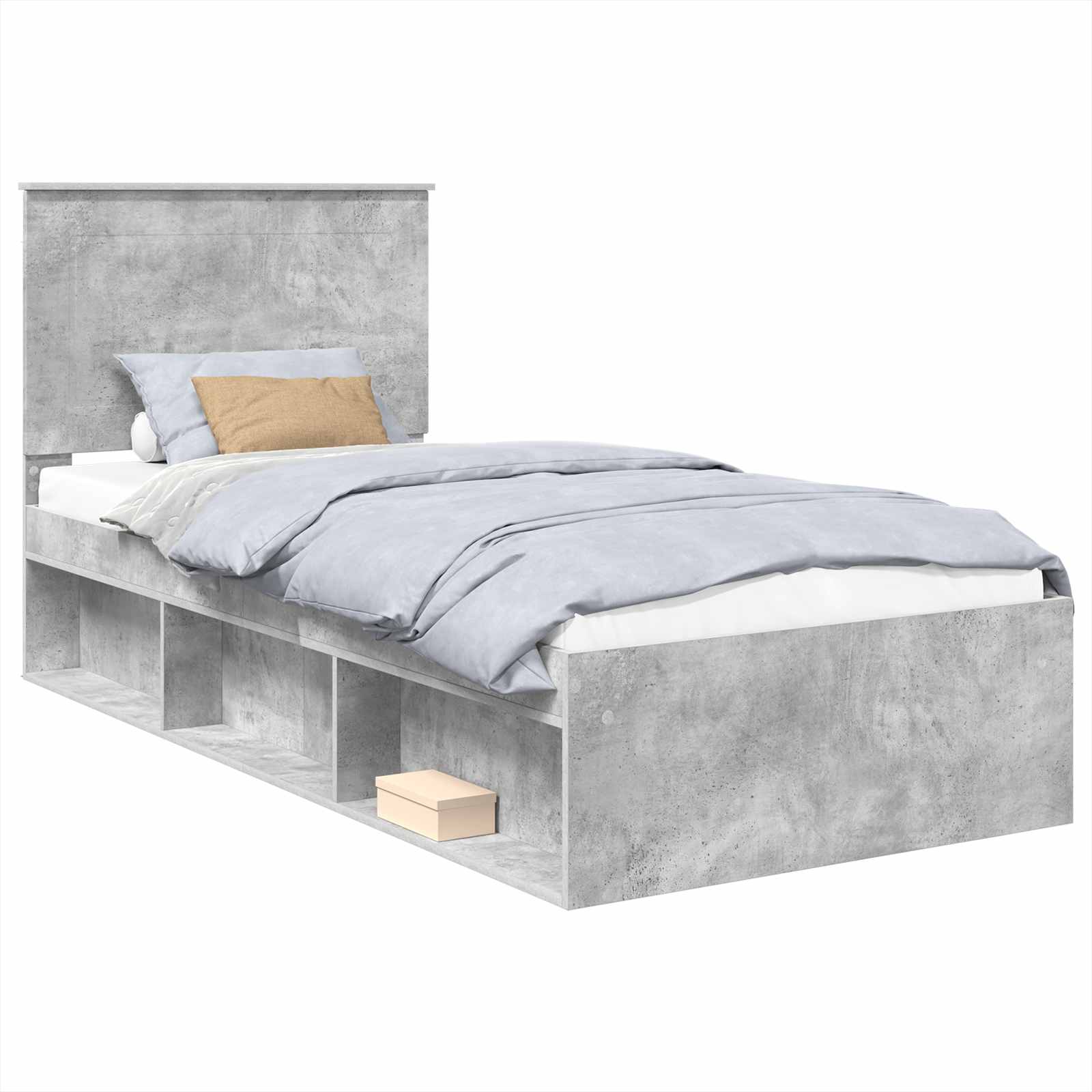 Struttura del letto Grigio Concretè 90 x 190 cm Pino massello | homemem39