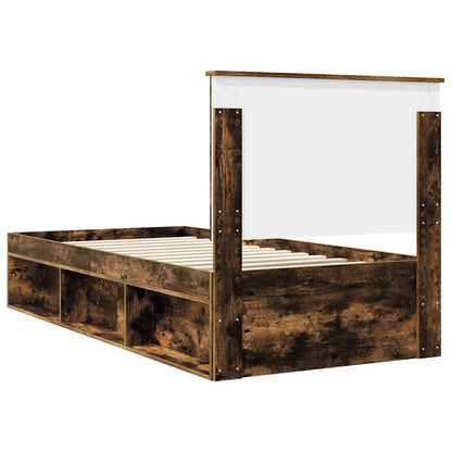 Struttura del letto Rovere fumé 90 x 190 cm Pino massello | homemem39