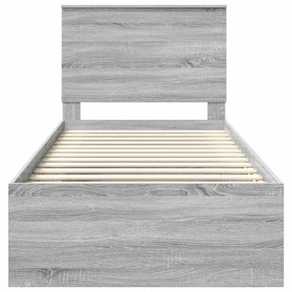 Struttura del letto Grigio Sonoma 90 x 190 cm Pino massello | homemem39