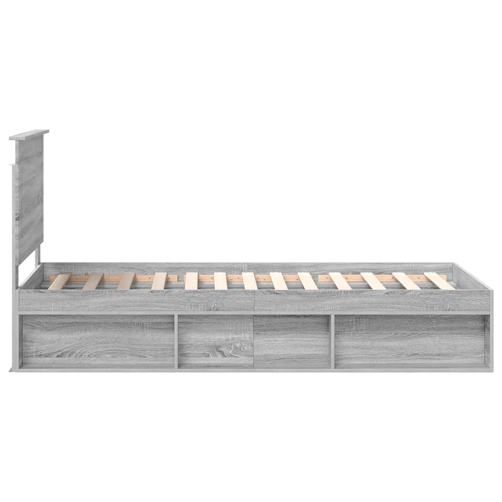 Struttura del letto Grigio Sonoma 90 x 190 cm Pino massello | homemem39