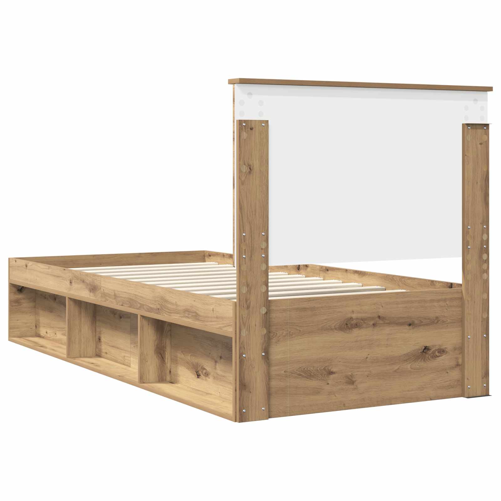 Struttura del letto con testiera Rovere Artigianale 90 x 190 cm | homemem39