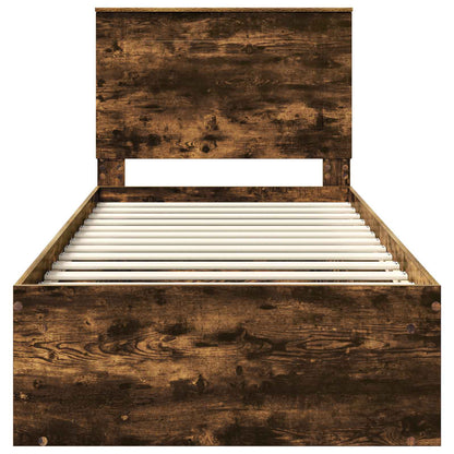 Struttura del letto Rovere fumé 90 x 200 cm Pino massello | homemem39
