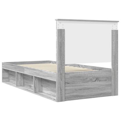 Struttura del letto Grigio Sonoma 90 x 200 cm Pino massello | homemem39