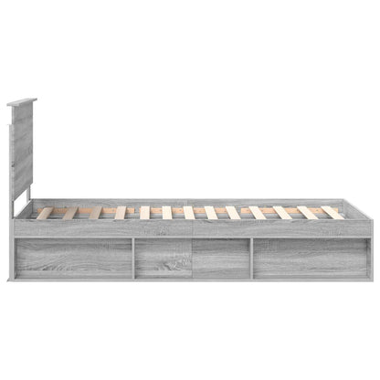 Struttura del letto Grigio Sonoma 90 x 200 cm Pino massello | homemem39