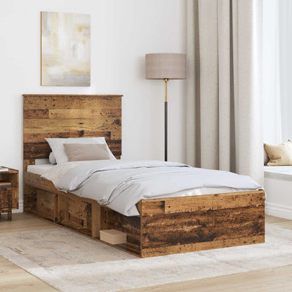 Struttura del letto Legno vecchio 90 x 200 cm Pino massello | homemem39