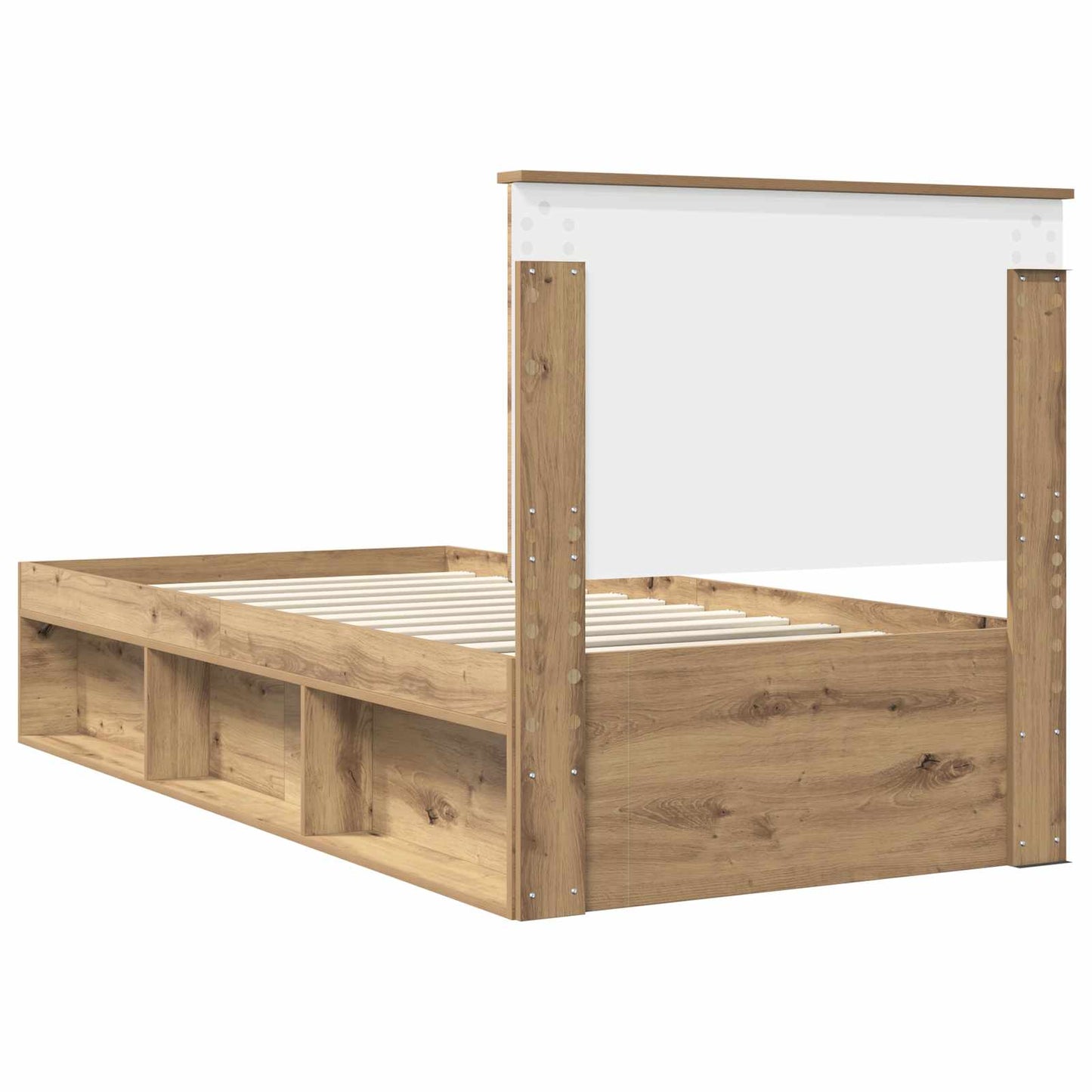 Struttura del letto con testiera Rovere Artigianale 90 x 200 cm | homemem39