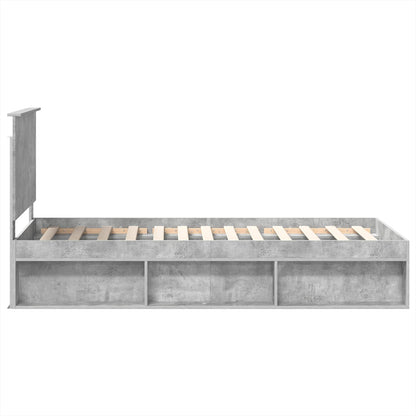 Struttura del letto Grigio Concretè 75 x 190 cm Pino massello | homemem39