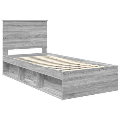 Struttura del letto Grigio Sonoma 75 x 190 cm Pino massello | homemem39