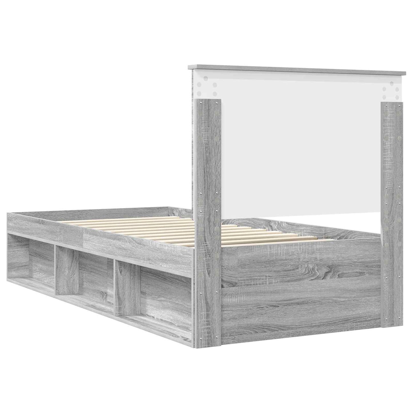 Struttura del letto Grigio Sonoma 75 x 190 cm Pino massello | homemem39