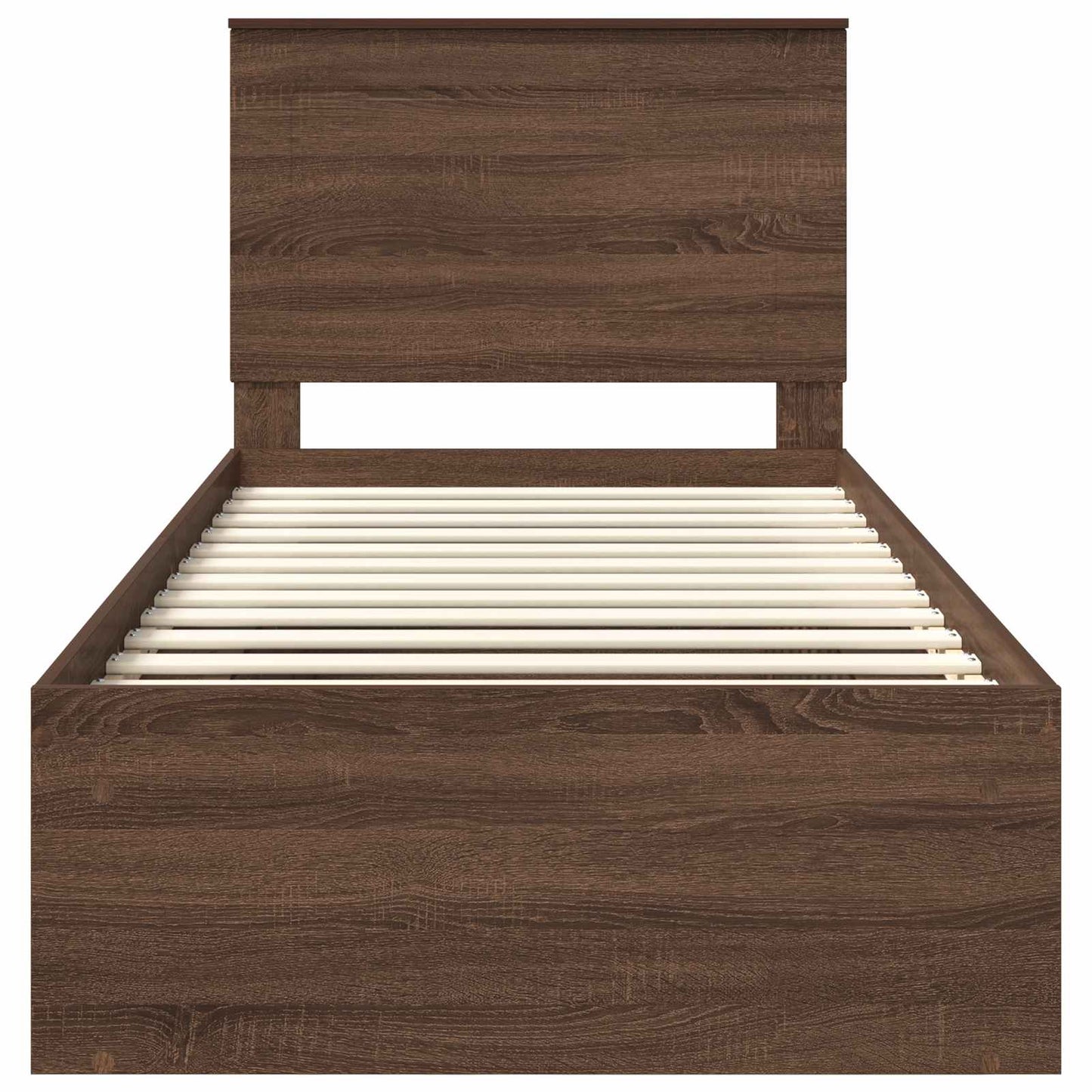Struttura del letto Rovere Marrone 75 x 190 cm Pino massello | homemem39