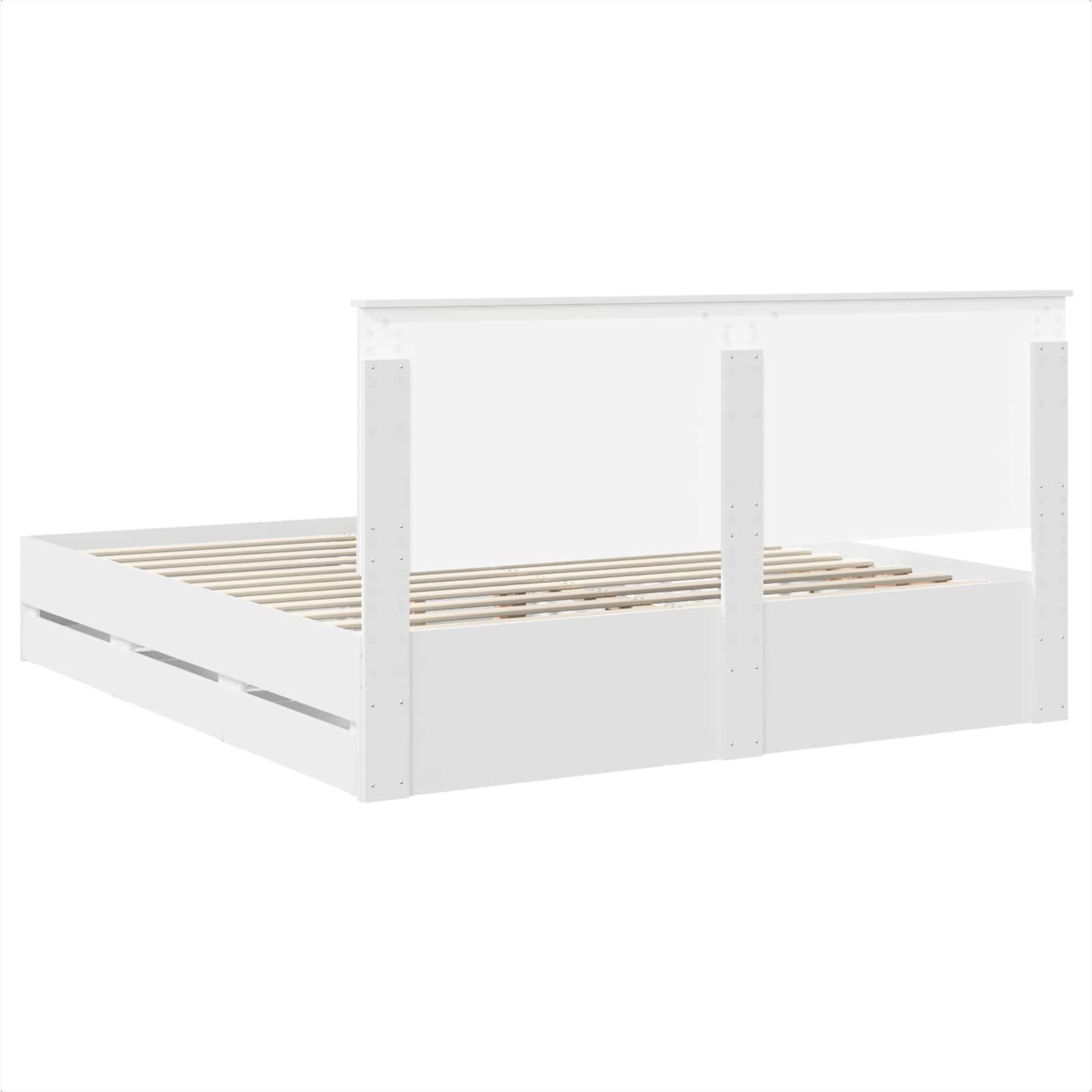 Struttura del letto Bianco 200 x 200 cm Legno Ingegnerizzato | homemem39